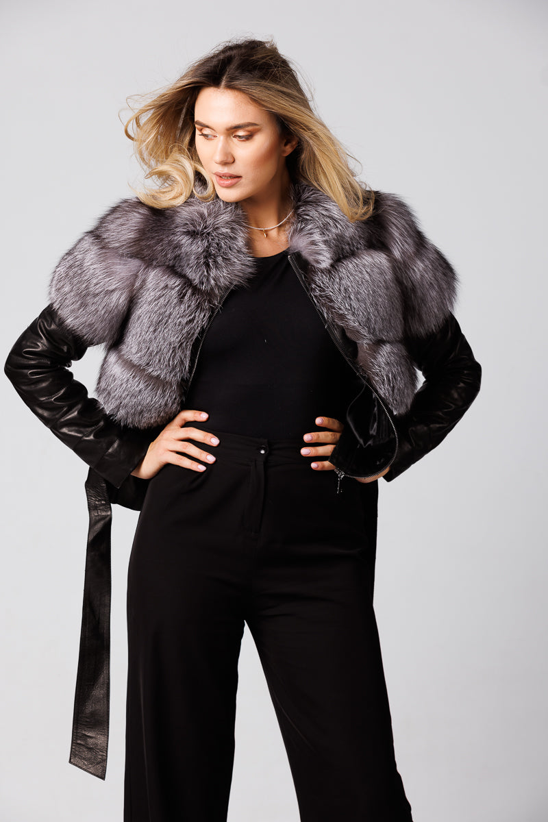 Jacke aus Leder und Naturfell Mareus Natural Furs (249)