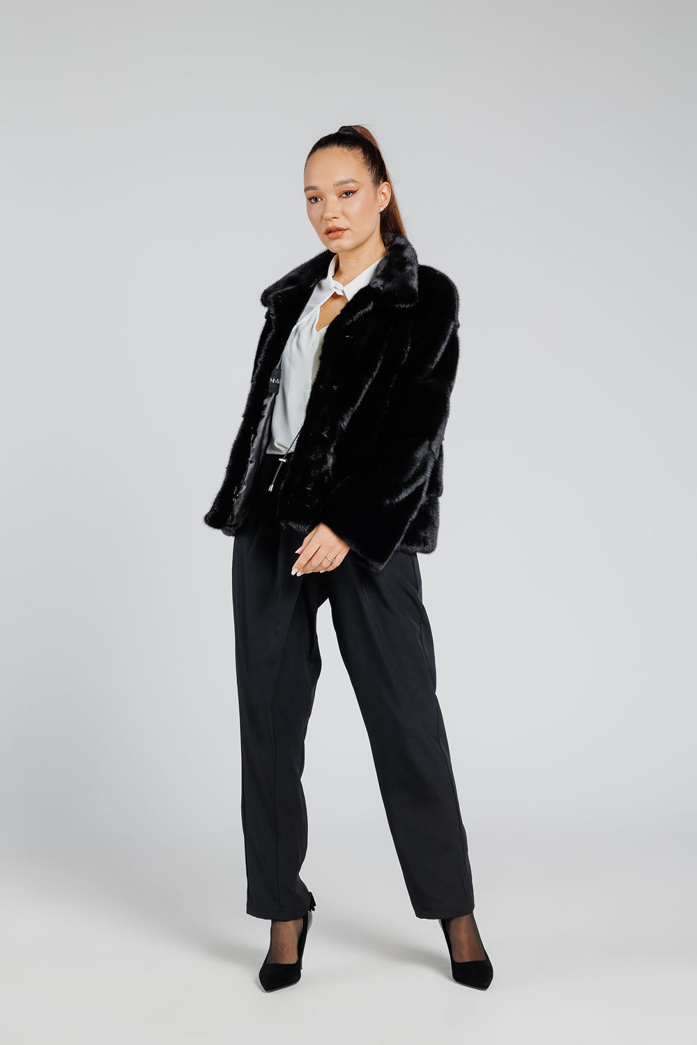 Natural Mink Fur Coat, Women, Diamond 213