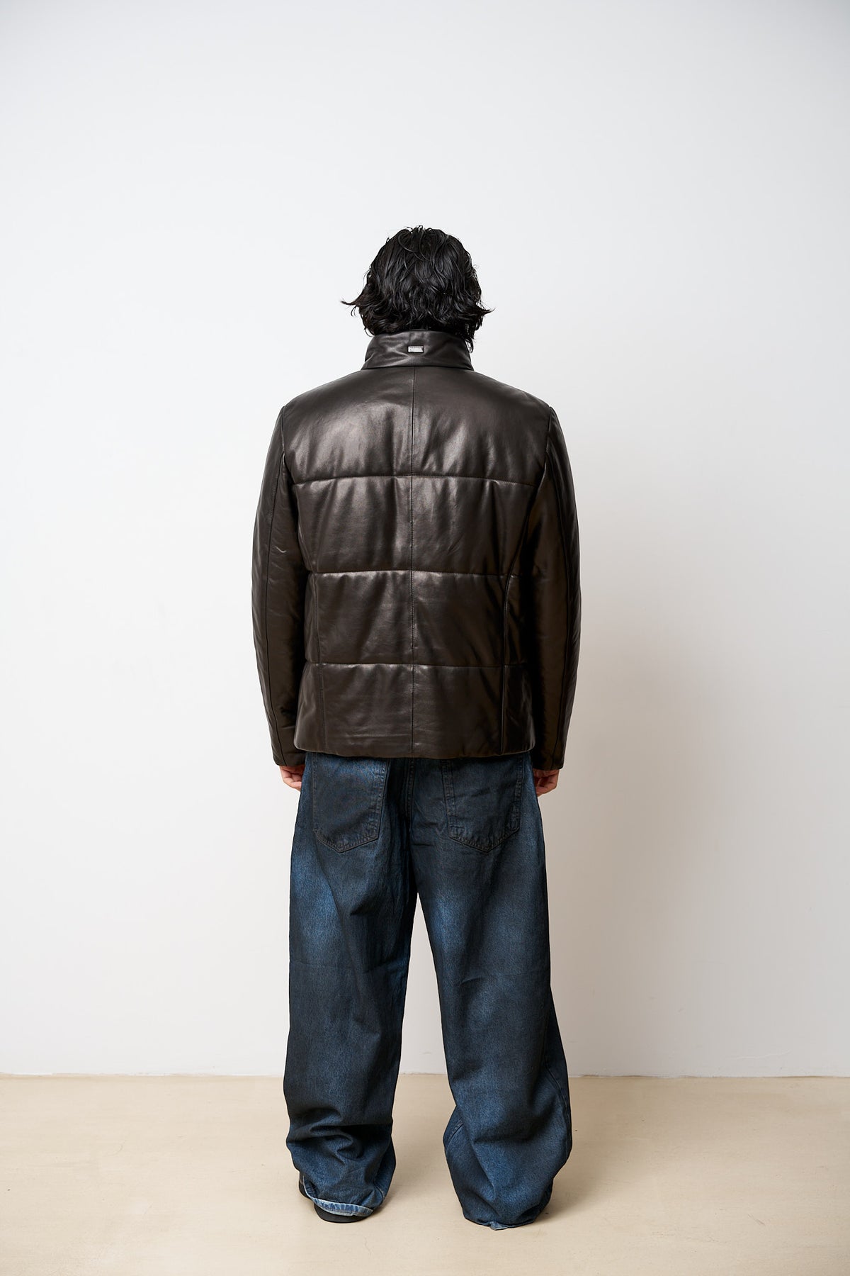 Veste en cuir naturel, noir, Mareus