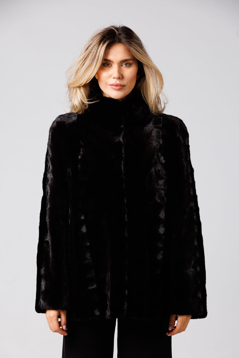 Manteau en fourrure de vison naturelle Mareus Natural Furs (224)