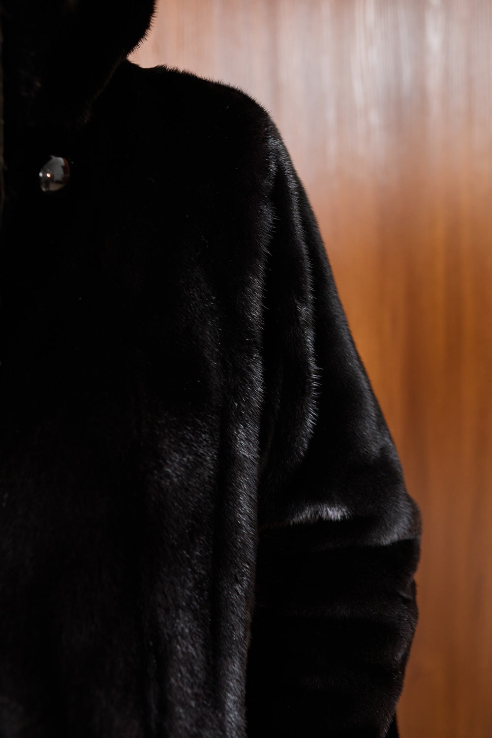 black mink coat with hood, Mareus